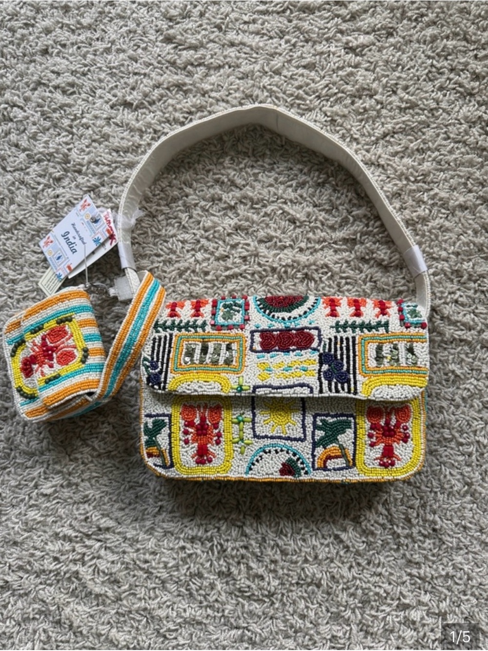 Beaded bag lobster mommy and me